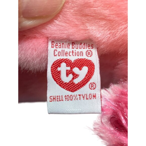 Ty Beanie Original Buddy Pink Poodle Plush Toy 2003 Polyester Fiber and Pellets - Picture 13 of 16